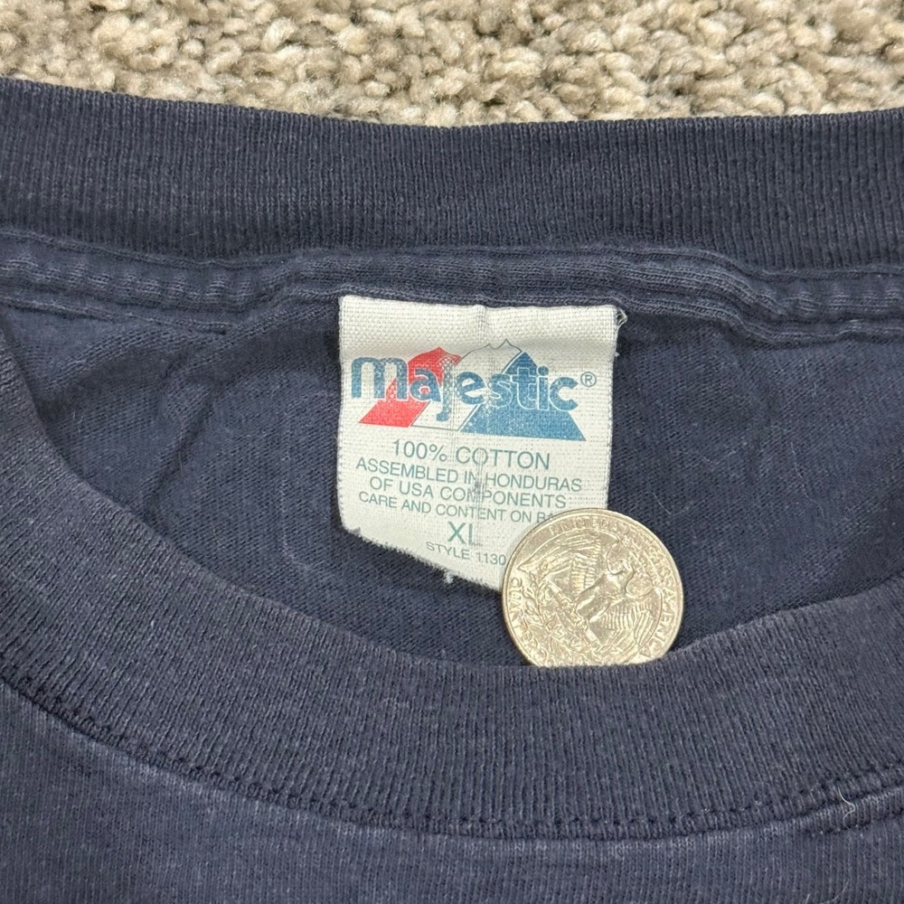 VTG Majestic 2002 MLB All Star Game American League Navy Blue T-Shirt Mens XL - Picture 3 of 5